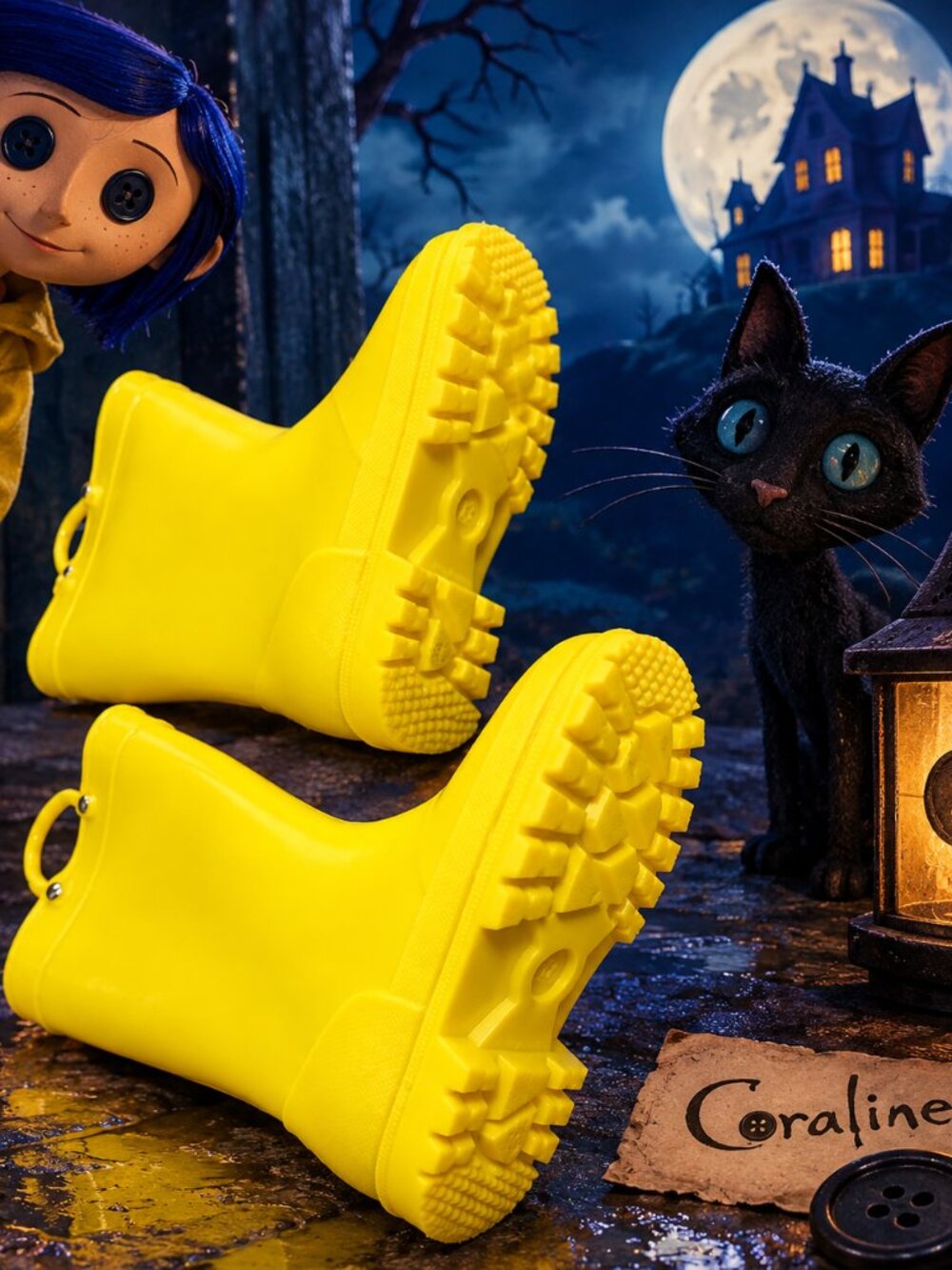 Coraline Boots – Size 13 – Halloween Costume & Cosplay